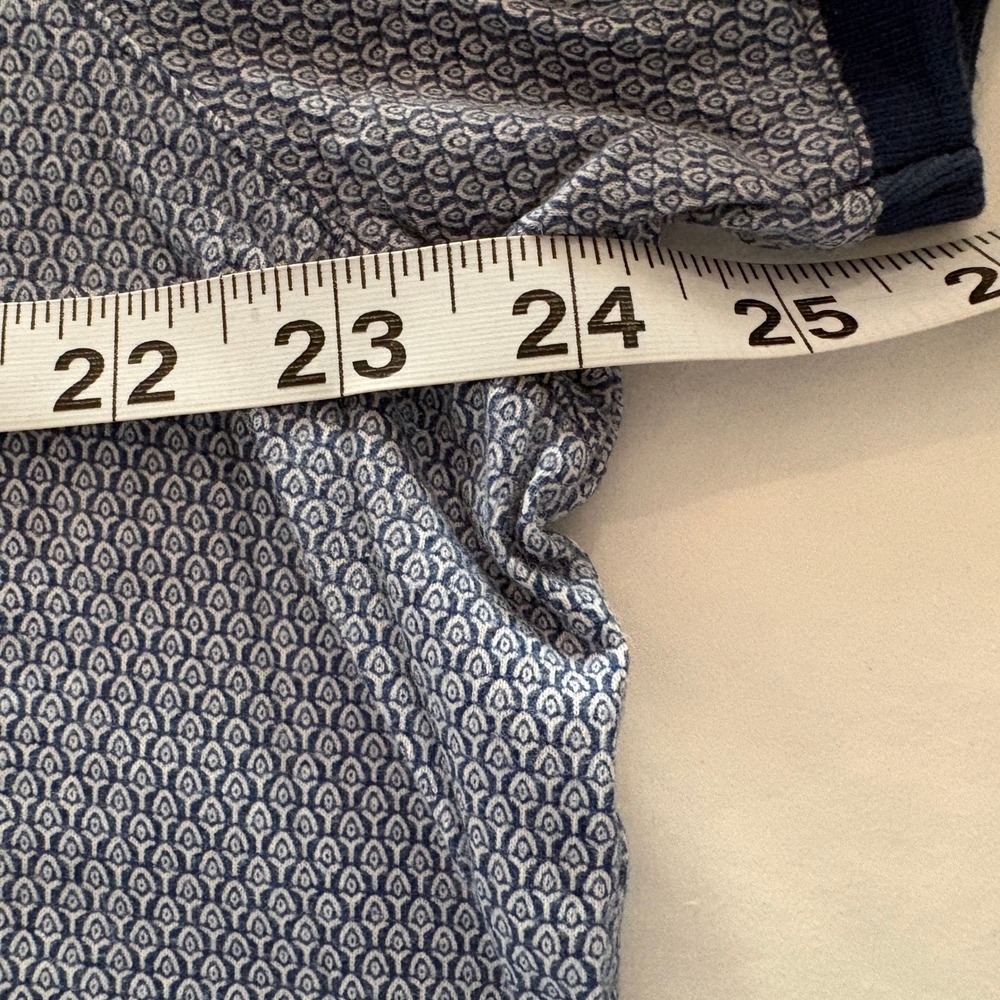Ted Baker London Mens Blue Geometric Print Cotton Polo Shirt Chapmun Size 5 XL - Picture 9 of 10